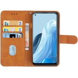 Lederen telefooncase voor Oppo Zoek X5 Lite (Brown)