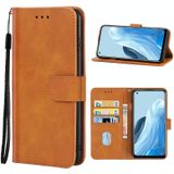 Lederen telefooncase voor Oppo Zoek X5 Lite (Brown)