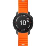 Voor Garmin Fenix 6X 26mm Siliconen Smart Watch Vervanging strap Polsbandje(Oranje)