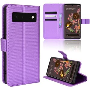 For Google Pixel 6 Diamond Texture Leather Phone Case(Purple)