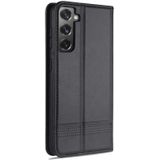 Voor Samsung Galaxy S21 5G AZNS magnetische kalf textuur horizontale flip lederen geval met kaart slots & houder & portemonnee (zwart)