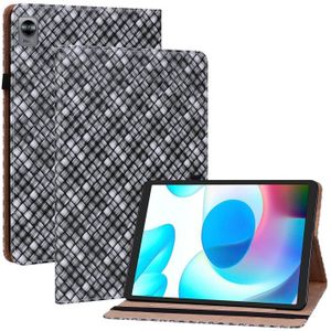 For OPPO Realme Pad mini 8.7 inch Color Weave Texture Flip Leather Tablet Case(Black)