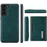 For Samsung Galaxy S21+ DG.MING M2 Series 3-Fold Multi Card Bag + Magnetic Back Cover Shockproof Case with Wallet & Holder Function(Green)