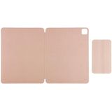 Voor iPad Pro 12 9 inch (2020) horizontale flip ultra-dunne dubbelzijdige clip actieve gesp magnetische gesp lederen behuizing met drie-vouwen houder & slaap / Wake-up Functie(Gold)