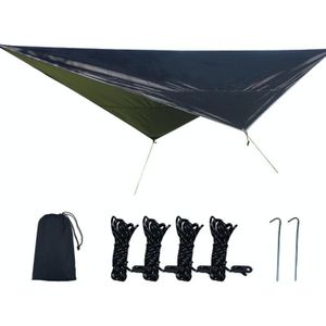 Outdoor camping levert multifunctionele camping parasol waterdichte en vochtbestendige mat ultralichte hemel  grootte: 320 x 250cm (zwart)