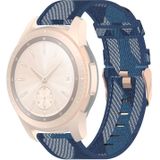 20mm Stripe Weave Nylon Polsband horlogeband voor Galaxy Watch 42mm  Galaxy Active / Active 2  Gear Sport  S2 Classic (Blauw)
