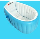 2 stuks baby bad tub Kids badkuip draagbare opblaasbare cartoon verdikking Washbowl pasgeborenen houden warm zwembad (blauw)