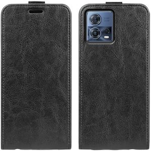 Voor Motorola Moto S30 Pro R64 Textuur Enkele Verticale Flip Lederen Telefoon Case (Zwart)