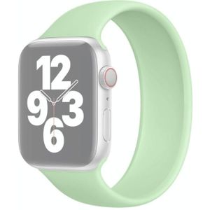 Voor Apple Watch Series 6 & SE & 5 & 4 44mm / 3 & 2 & 1 42mm Solid Color Elastische Siliconen Vervanging Polsriem Horlogeband  Afmeting: L 156mm