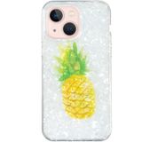 Voor iPhone 15 Plus IMD Shell Patroon TPU Telefoonhoesje (Ananas)
