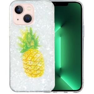 Voor iPhone 15 Plus IMD Shell Patroon TPU Telefoonhoesje (Ananas)