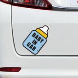 10 stuks er is een baby in de auto stickers waarschuwingsstickers stijl: CT223o driehoek jongen zelfklevende stickers