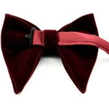Mannen Velvet Double-layer Big Bow-knot Bow Tie Kleding Accessoires (Rose Red)
