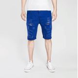 Zomer Casual Ripped Denim Shorts voor mannen (Kleur: Sapphire Blue Size: XL)