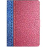 Voor Samsung Galaxy Tab A8 Stiksels Effen Kleur Smart Leather Tablet Case (Rose Red)