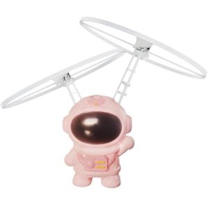 Inductie Steel Man Aircraft Gyro Robot Luminous Toy for Children (Pink Astronaut)