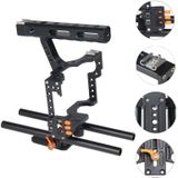 YELANGU YLG0904A-C Video Camera Kooi Stabilisator met Handgreep voor Panasonic Lumix DMC-GH4 / Sony A7 & A7S & A7R & A7RII & A7SII (Oranje)