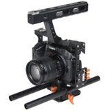 YELANGU YLG0904A-C Video Camera Kooi Stabilisator met Handgreep voor Panasonic Lumix DMC-GH4 / Sony A7 & A7S & A7R & A7RII & A7SII (Oranje)