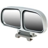 Links zijde Rear View Dodehoek spiegel universele verstelbare brede hoek Auxiliary Mirror(Silver)