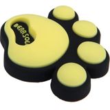 4-delige hond voetafdruk vorm Cartoon stijl PVC auto Auto Bescherming anti-kras deur Guard decoratieve Sticker (geel)