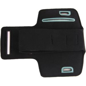 Universeel PU leren sport armband Hoesje met opening koptelefoon aansluiting voor o.a. iPhone 8 / 7 / 6, Samsung Galaxy S5 / S4 / S3 (zwart)