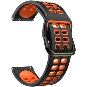 Voor Garmin Vivomove Sport 20mm gemengd kleuren siliconen horlogeband (Black Orange)