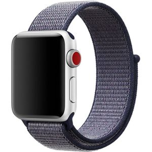 Voor Apple Watch serie 4 & 3 & 2 & 1 42mm & 44mm eenvoudige manier Nylon armbanden met Magic Stick (marineblauw)