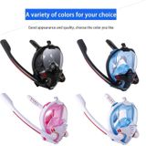 Snorkelen Masker Double Tube Silicone Full Dry Diving Mask Adult Swimming Mask Diving Goggles  Grootte: S / M (Wit / Roze)