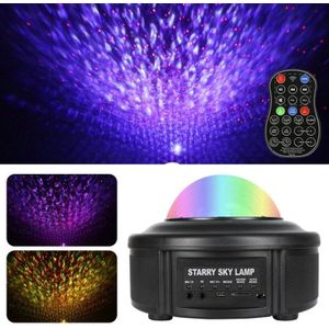 10W Micro USB Bluetooth Music Starry Sky + Ocean LED Projector Light Sound Control Laser Light Stage Light  Support TF-kaart