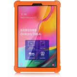 Voor Galaxy Tab A 10.1 (2019) T510 Tablet PC Siliconen Beschermhoes met onzichtbare beugel(oranje)