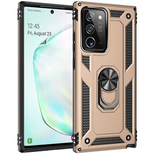 Voor Samsung Galaxy Note20 Schokbestendige TPU + PC Beschermhoes met 360 graden roterende houder (goud)