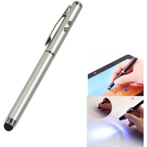At-15 3 in 1 Mobile Phone Tablet Universal Handwriting Touch Screen with Red Laser & LED Light Function(Silver)