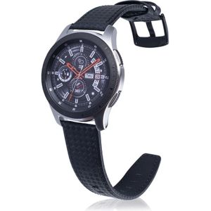 22mm Voor Huawei Watch GT2e GT2 46mm Koolstofvezel leren band(Zwart)