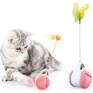 Cat Balance Swing Car Toy om verveling Tuimelaar Grappige Cat Stick (Pink) te verlichten