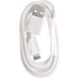 Micro USB Poort USB Data Kabel voor Nokia  Sony Ericsson  Samsung Galaxy S6 / S5 / S IV  LG  BlackBerry  HTC  Amazon  Lengte: 1 meter (wit)