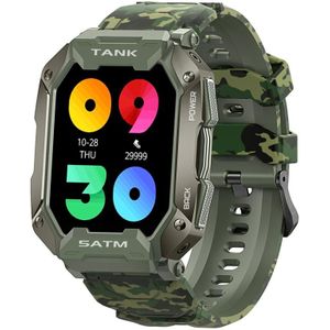 Tank M1 1.72 TFT Screen Smart Watch  ondersteuning voor slaapmonitoring / hartslagmonitoring (camouflage groen)