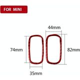 Car Carbon Fiber Air Outlet Frame Decorative Sticker for BMW Mini F60  Left and Right Drive Universal (Red)