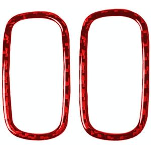 Car Carbon Fiber Air Outlet Frame Decorative Sticker for BMW Mini F60  Left and Right Drive Universal (Red)