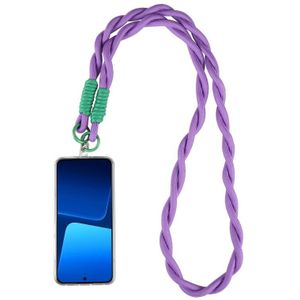 Dopamine kleur dubbele gesp twist touw lange lanyard