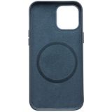 QIALINO Nappa Leder Schokbestendige Magsafe Case voor iPhone 12 Pro Max(Blauw)