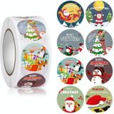 5 Rollen Kerstcadeau Sticker Decoration Label Sealing Sticker (HA052)