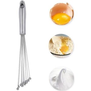 2 STUKS Handmatige Garde Roestvrij Staal Glas Kraal Egg Whisk Keuken Huishoudelijke Hand-Held Bakgereedschappen Type C 12 inch