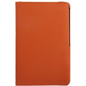 360 graden draaiend Litchi structuur lederen hoesje met houder voor Samsung Galaxy Tab Pro 10.1 / T520 (Oranje)