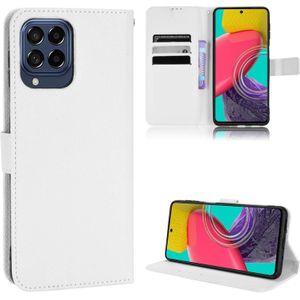 For Samsung Galaxy M33 5G Diamond Texture Leather Phone Case(White)