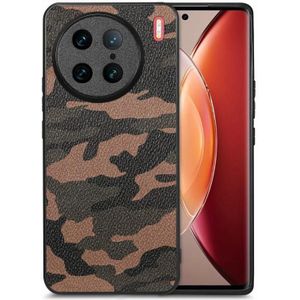 Voor vivo X90 Pro Camouflage lederen achterkant telefoonhoes