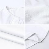 Strakke ronde hals Sport Korte mouw T-shirt voor dames (kleur: wit Maat: M)