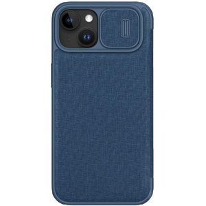 Voor iPhone 15 NILLKIN QIN Series Pro stof getextureerde lederen telefoonhoesje