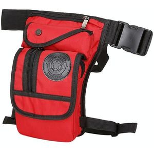 HaoShuai 325 multifunctionele nylon been zak bergbeklimmen outdoor reizen sport handige taille tas (rood)