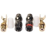 REXLIS TR026-1 2 stuks RCA Female plug audio jack vergulde adapter voor DIY audiokabel & video kabel