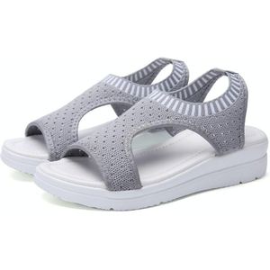 Dames ademende plateausandalen Flying Woven Wedge strandsandalen  maat: 35